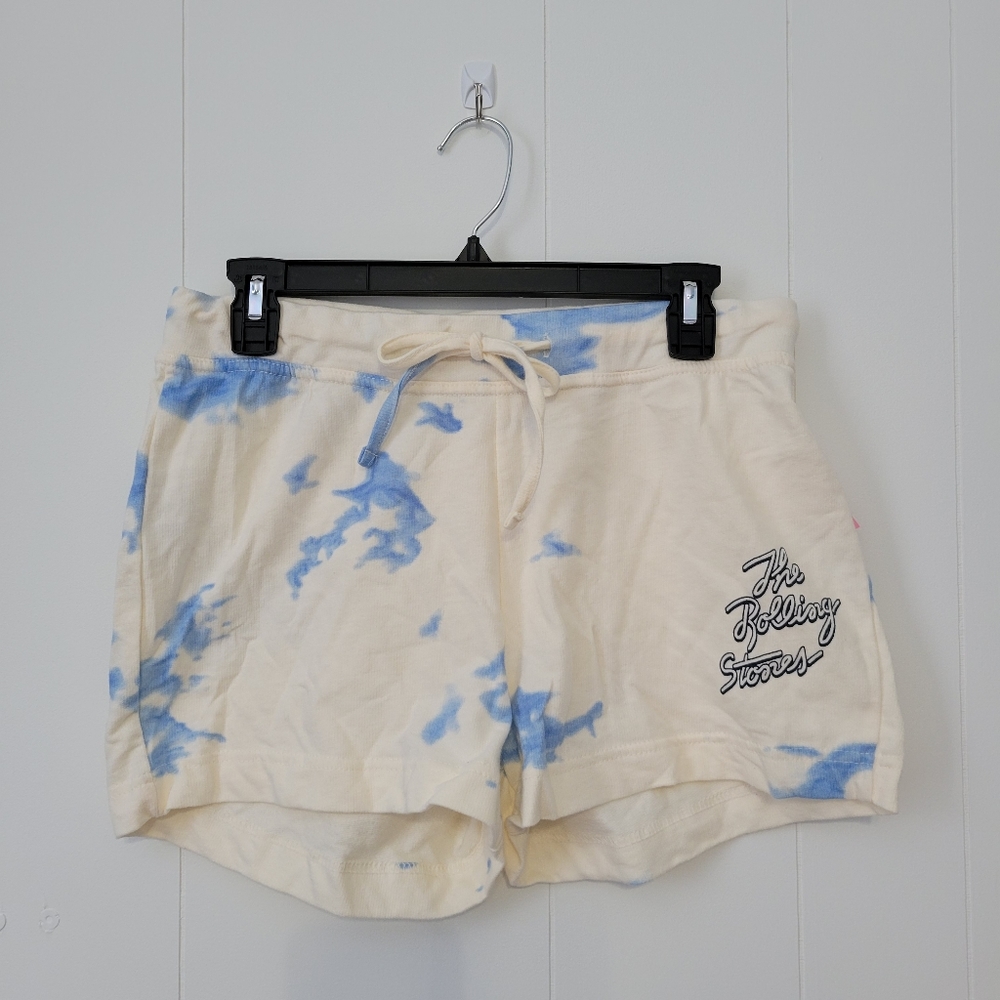 The rolling stones cotton tie dye shorts